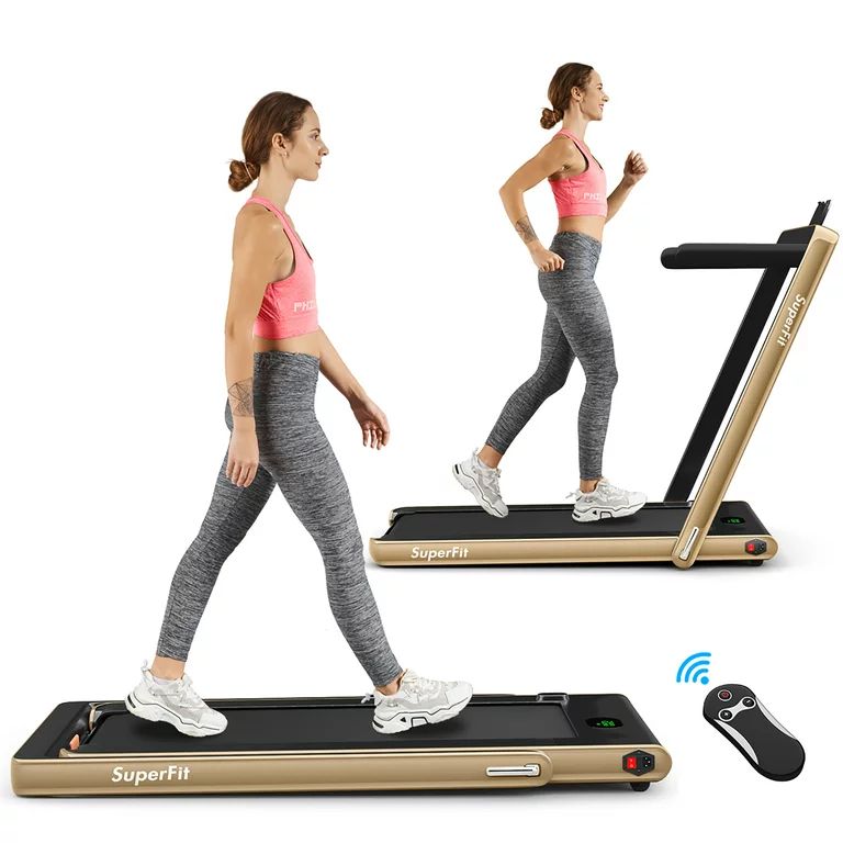 Costway Superfit 2.25HP 2 in 1 Folding Treadmill 265 W/APP Speaker Remote Control | Walmart (US)