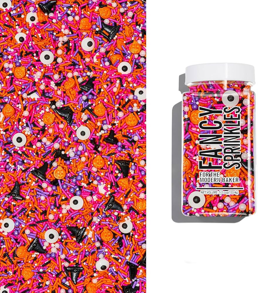 Fancy Sprinkles Limited Edition Halloween Basic Witch Sprinkles Orange, Hot Pink, Black, Purple, ... | Amazon (US)