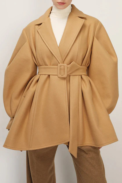 Aubrey Structured Puff Sleeve Coat | Storets (Global)