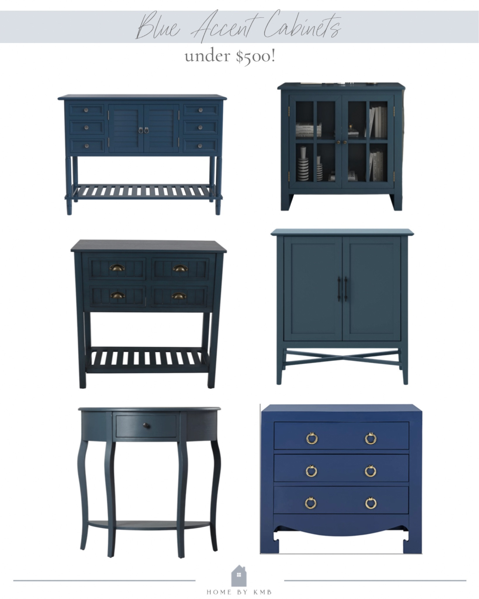 Blue accent cabinets under $500!

#LTKhome