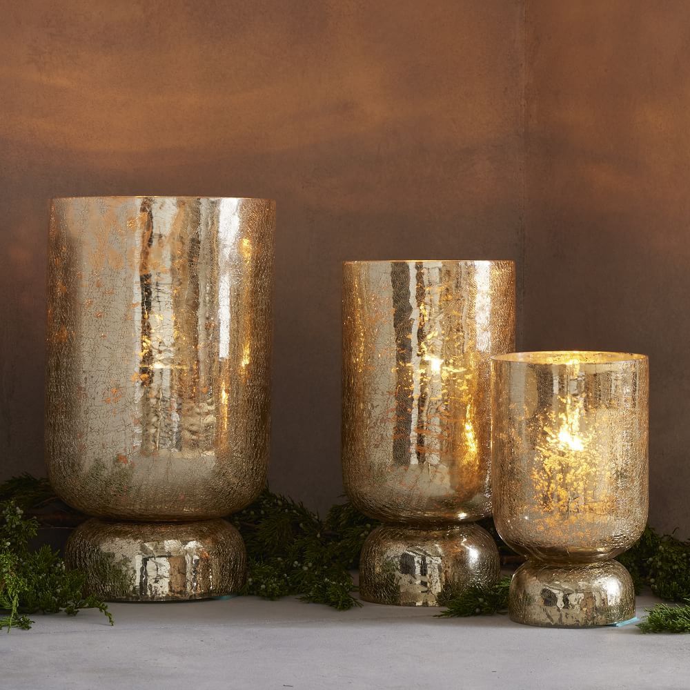 Mercury Pedestal Hurricanes - Gold | West Elm (US)