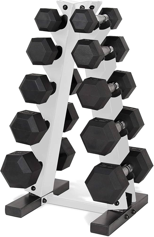 CAP Barbell 150 LB Dumbbell Set with Rack, Color Series | Amazon (US)
