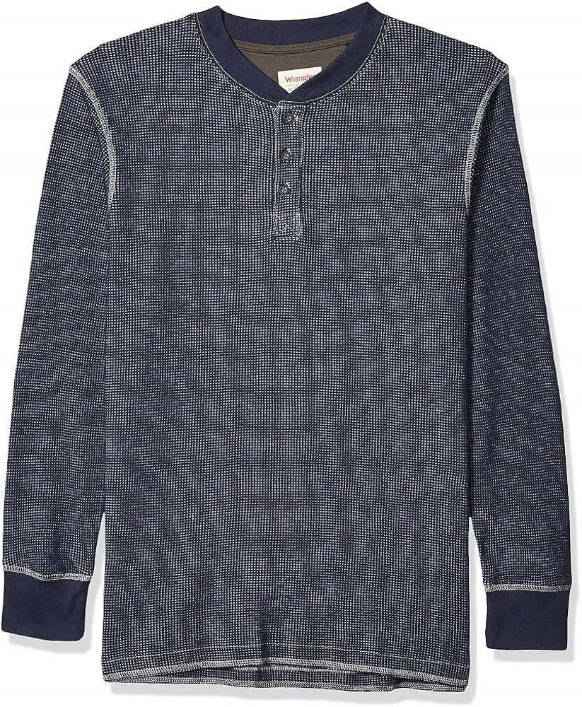 Wrangler Authentics Men's Long Sleeve Waffle Henley | Amazon (US)