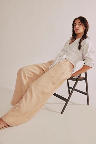Day's End Linen Pull-On Pants | Free People (Global - UK&FR Excluded)