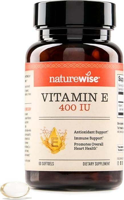 NatureWise Vitamin E 400 IU Softgels (180mg DL-Alpha) - Dairy, Gluten, and Soy Free, Antioxidant ... | Amazon (US)
