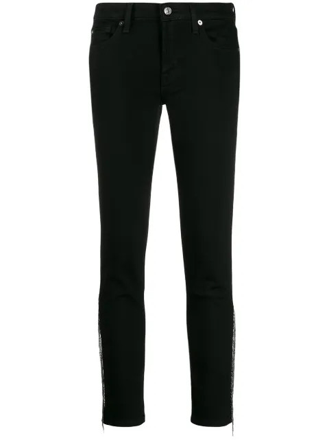 Calça jeans com franja e tachas | FarFetch BR