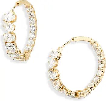 Nadri Rockstars Cubic Zirconia Hoop Earrings | Nordstrom | Nordstrom