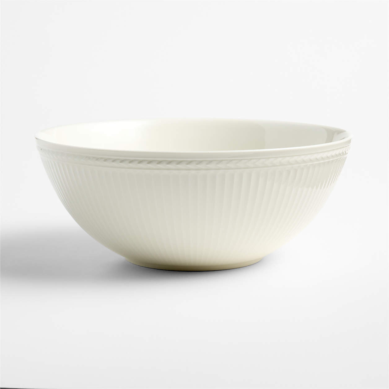 Cotswold Cream Porcelain Serving Bowl | Crate & Barrel | Crate & Barrel