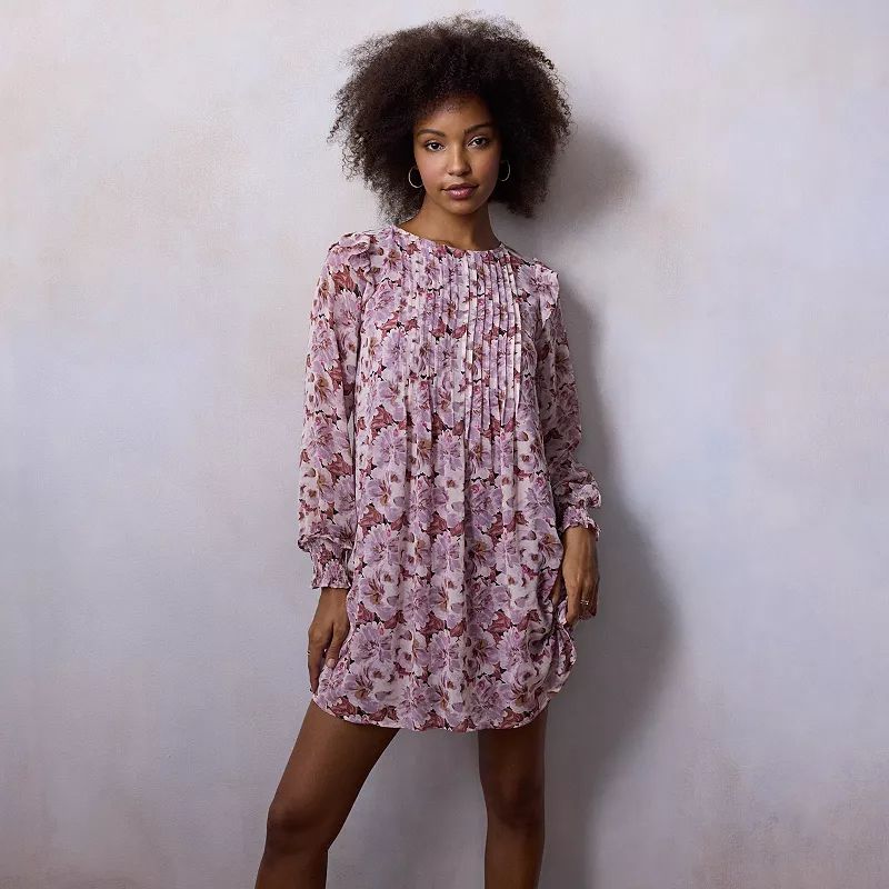 Petite LC Lauren Conrad Pleated A-Line Mini Dress | Kohl's