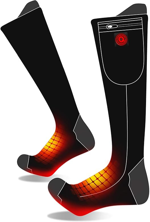 7.4V Men Electric Heated Socks with Rechargeable Battery,3 Heat | Amazon (US)