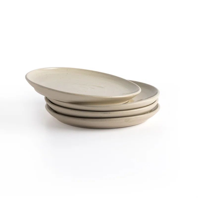 Nelo Handmade Ceramic Dinner Plate Set (Set of 4) | Wayfair North America