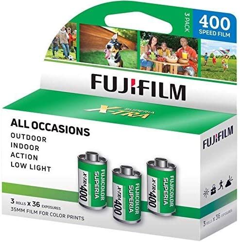 Fujifilm Fujicolor Superia X-TRA 400 Color Negative Film (35mm Roll Film, 36 Exposures, 3-Pack) | Amazon (US)