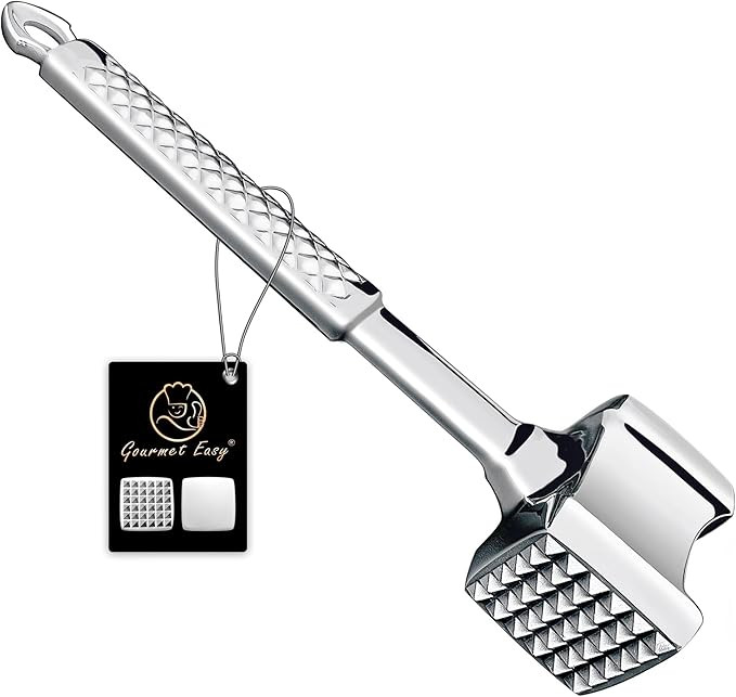 Meat Tenderizer Mallet Stainless Steel, Premium Meat Hammer Tenderizer, Kitchen Meat Mallet for C... | Amazon (US)