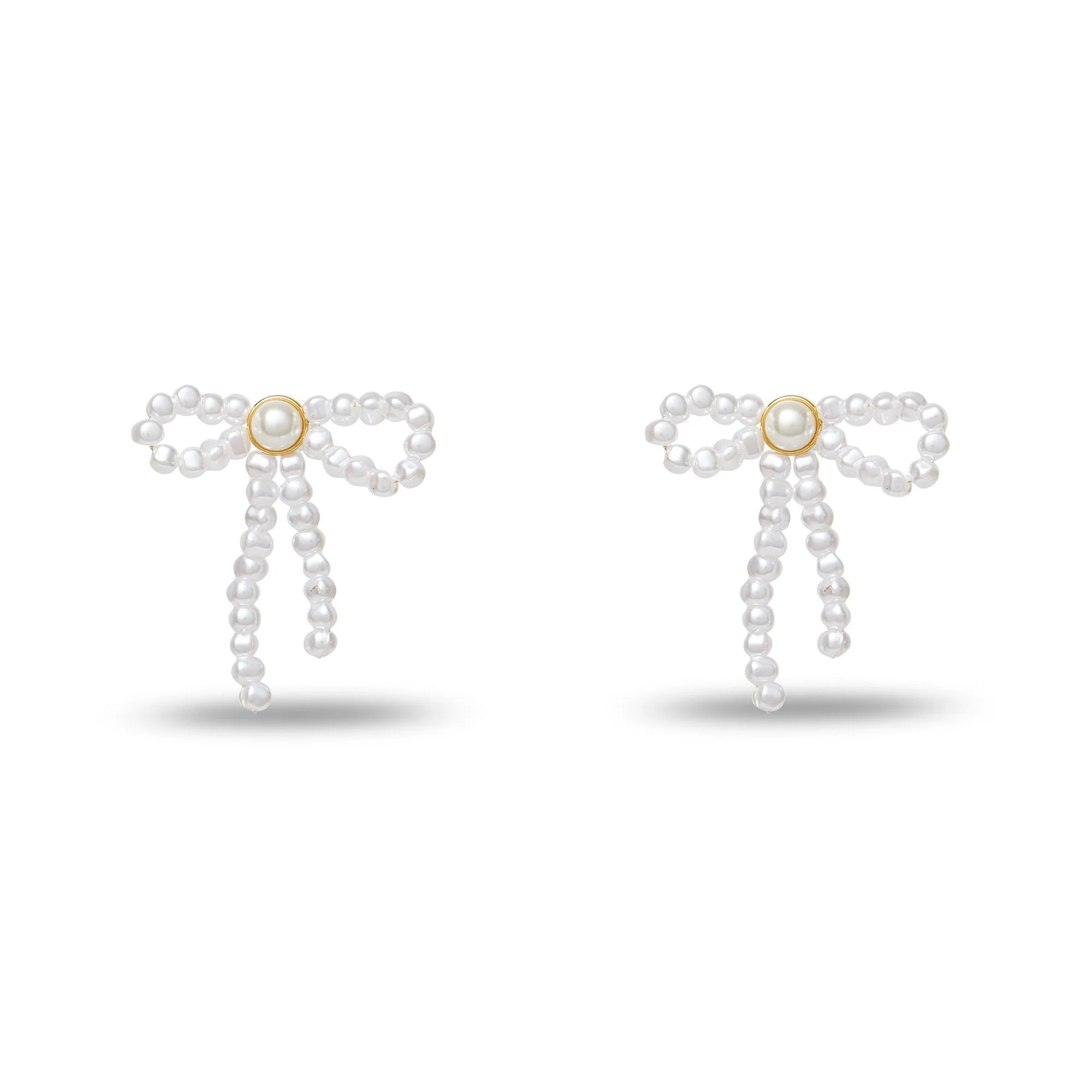 PEARL BOW STUD EARRINGS | LELE SADOUGHI