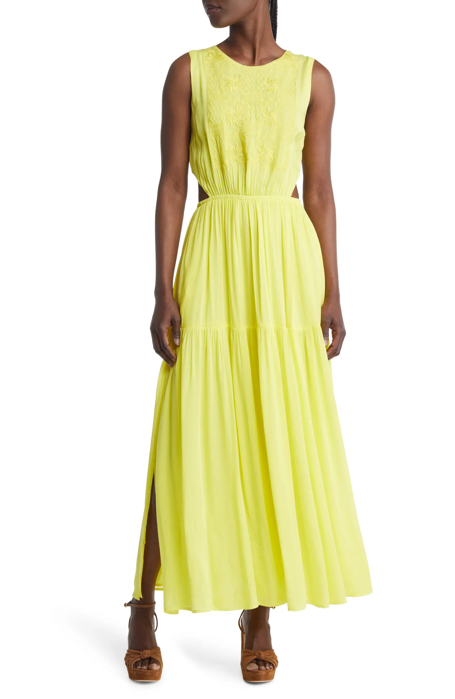 Embroidered Cutout Maxi Dress | Nordstrom
