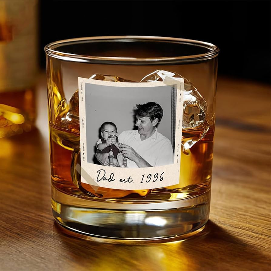 Custom Photo Dad Whiskey Glass, Personalized Portrait Grandpa Tumbler, Gift for Father, Custom Gr... | Amazon (US)