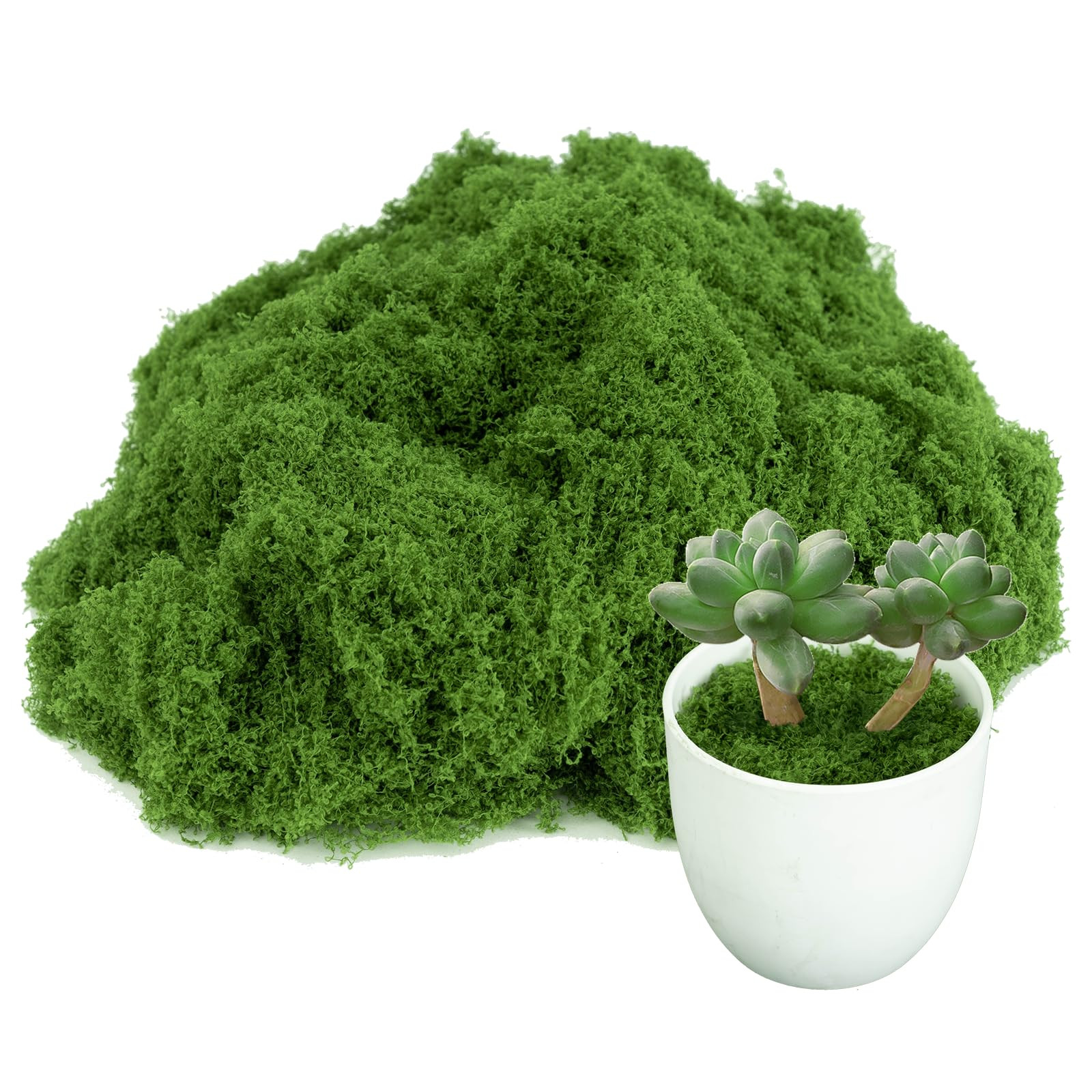 Fake Green Moss for Potted Plants,Artificial Moss for Crafts Indoor,DIY Table Decorating Fairy Ga... | Amazon (US)