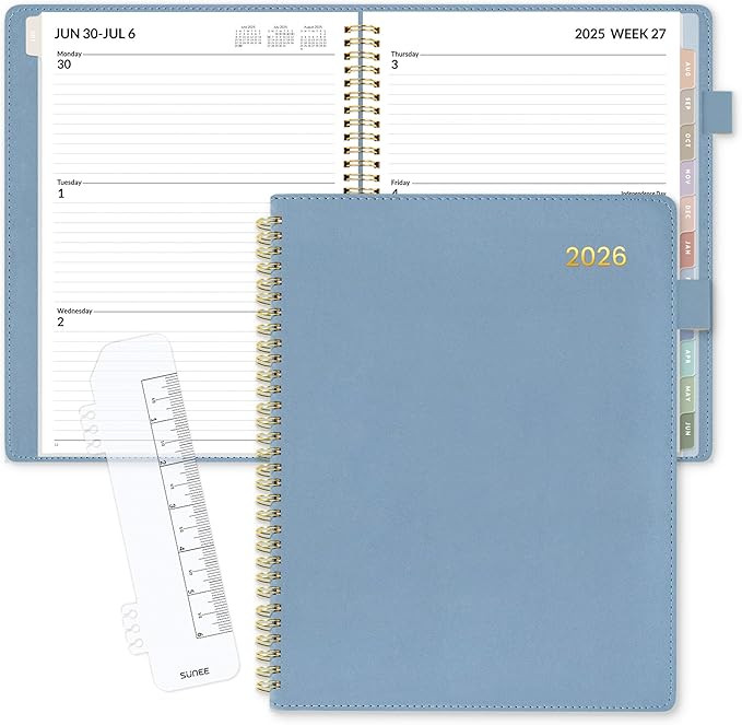 SUNEE 2026 Planner, Weekly and Monthly Calendar Planner 9"x11.2"- 12 Month (January 2026 - Decemb... | Amazon (US)