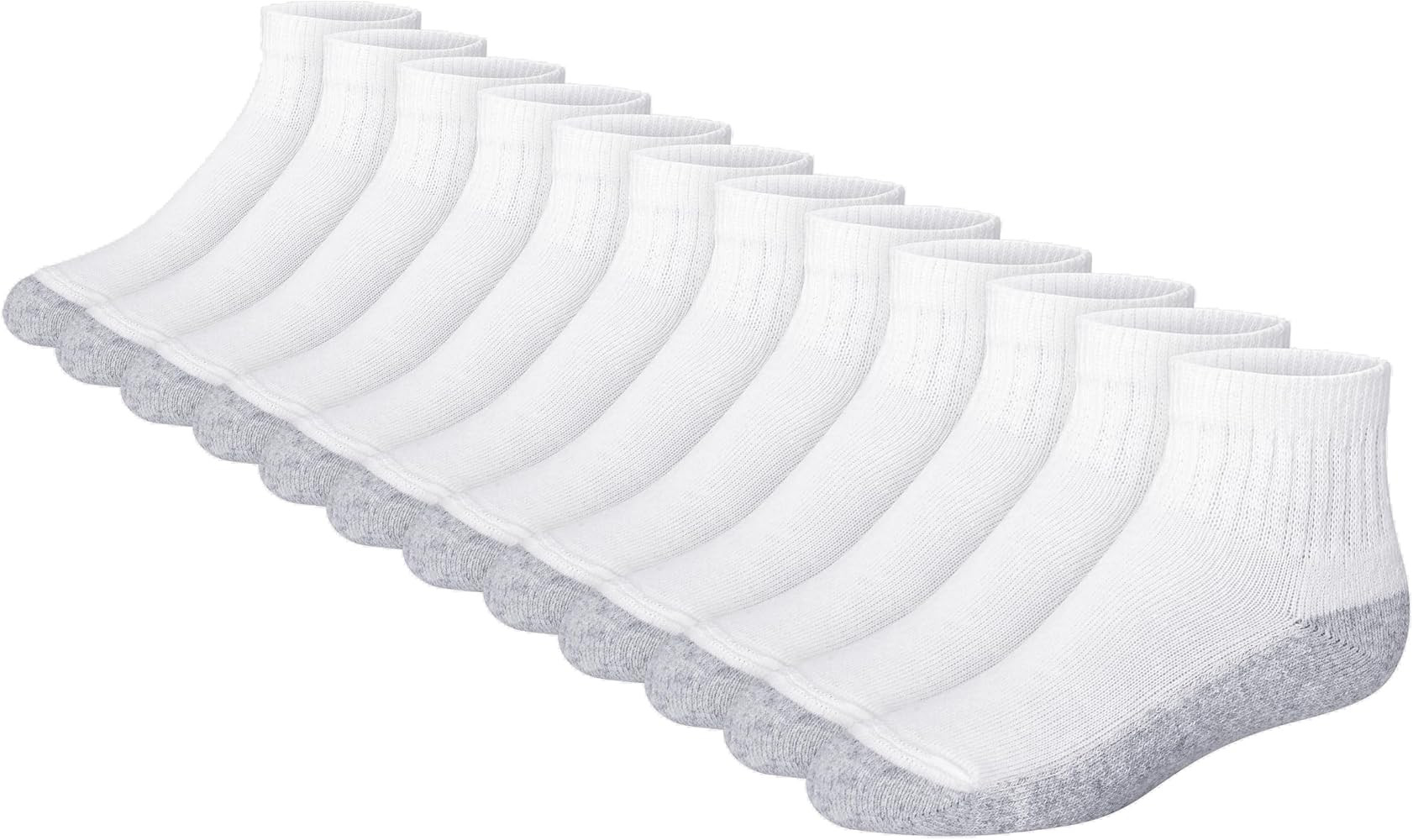 Hanes Boys' Socks Pack, Double Tough Moisture Wicking Ankle, Crew, No Show Socks, 12 & 14 Pair Pa... | Amazon (US)