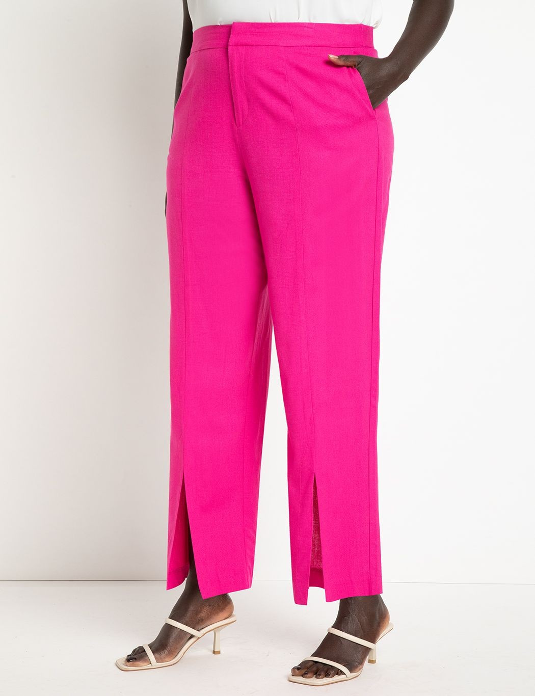 Slit Front Trouser | Women's Plus Size Pants | ELOQUII | Eloquii