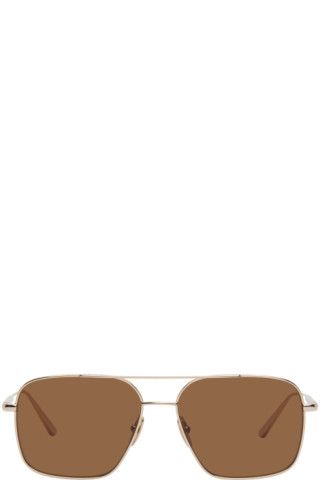 Gold Aviator Sunglasses | SSENSE