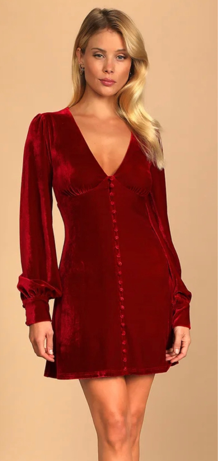Holiday Outfit

Christmas 
Christmas dress 
Holiday outfit 
Velvet dress 
Holiday party 
Christmas party 
Wedding guest dress 
Lulus 

#LTKSeasonal #LTKHoliday #LTKparties