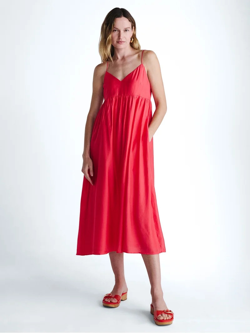Scoop Women's and Women's Plus Flowy Maxi Dress, Sizes XS-4X | Walmart (US)