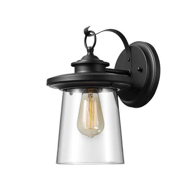 Globe Electric 44170 Black Electric Outdoor Wall Lantern - Walmart.com | Walmart (US)