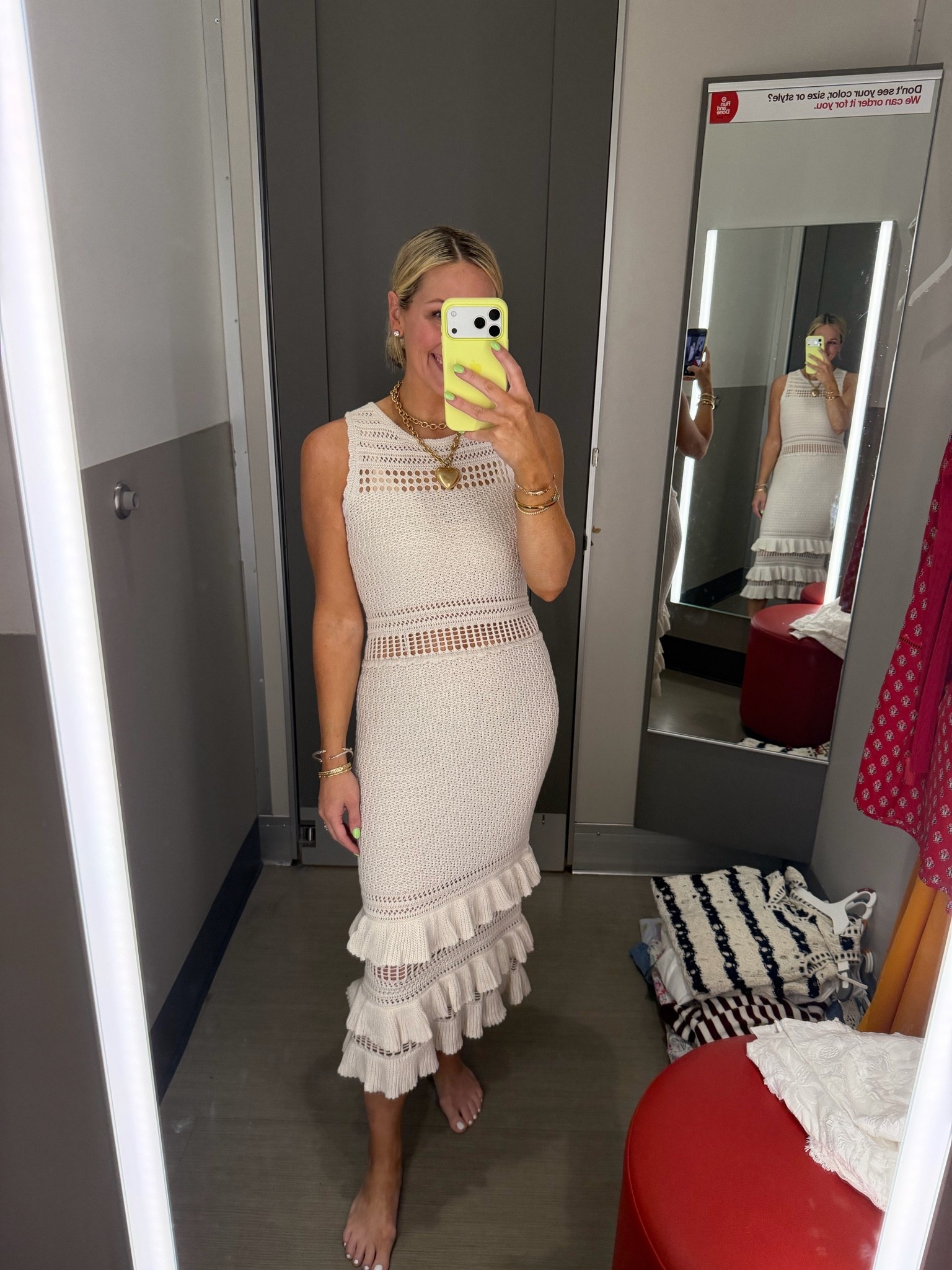 Not online yet but it’s so cute!! Wearing my true size small