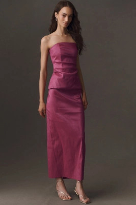 Peplum Taffeta Column Dress | Anthropologie (US)