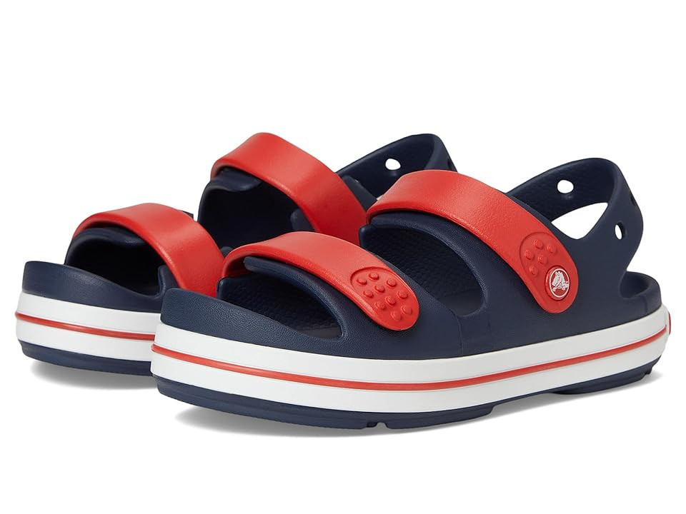 Crocs Kids Crocband Cruiser Sandal (Little Kids/Big Kids) Kid's Shoes Navy/Varsity Red : 1 Little Kid M, Synthetic | Zappos