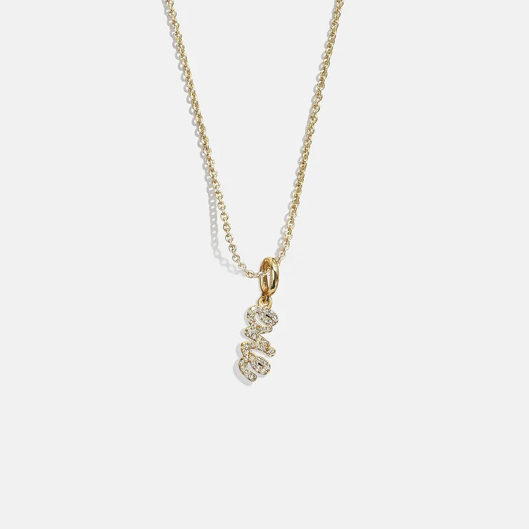 Mini Pavé Script Cluster Custom Nameplate Necklace - 1 Name | BaubleBar