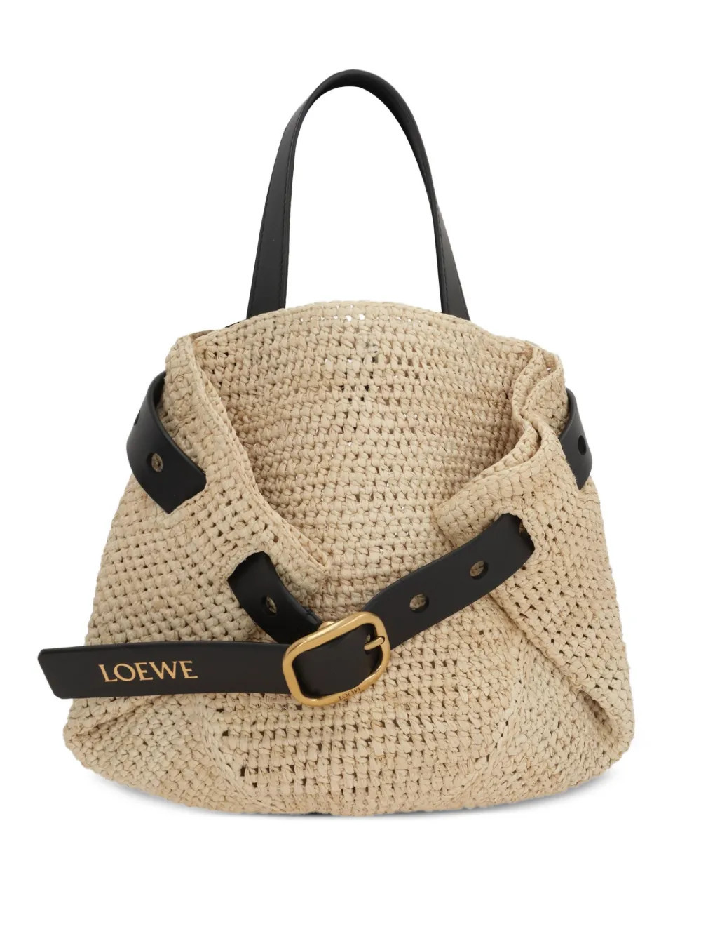 LOEWE mini Punch Hole rafia-crochet cross body bag - Neutrals | Farfetch Global