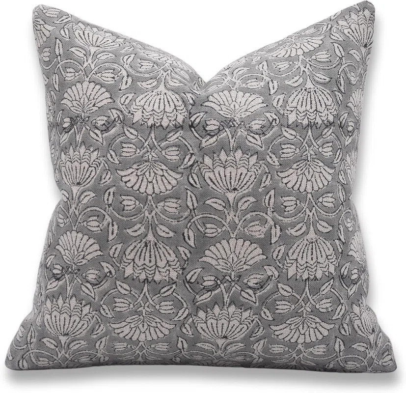 Floral Linen Indoor/Outdoor Pillow Cover | Wayfair North America