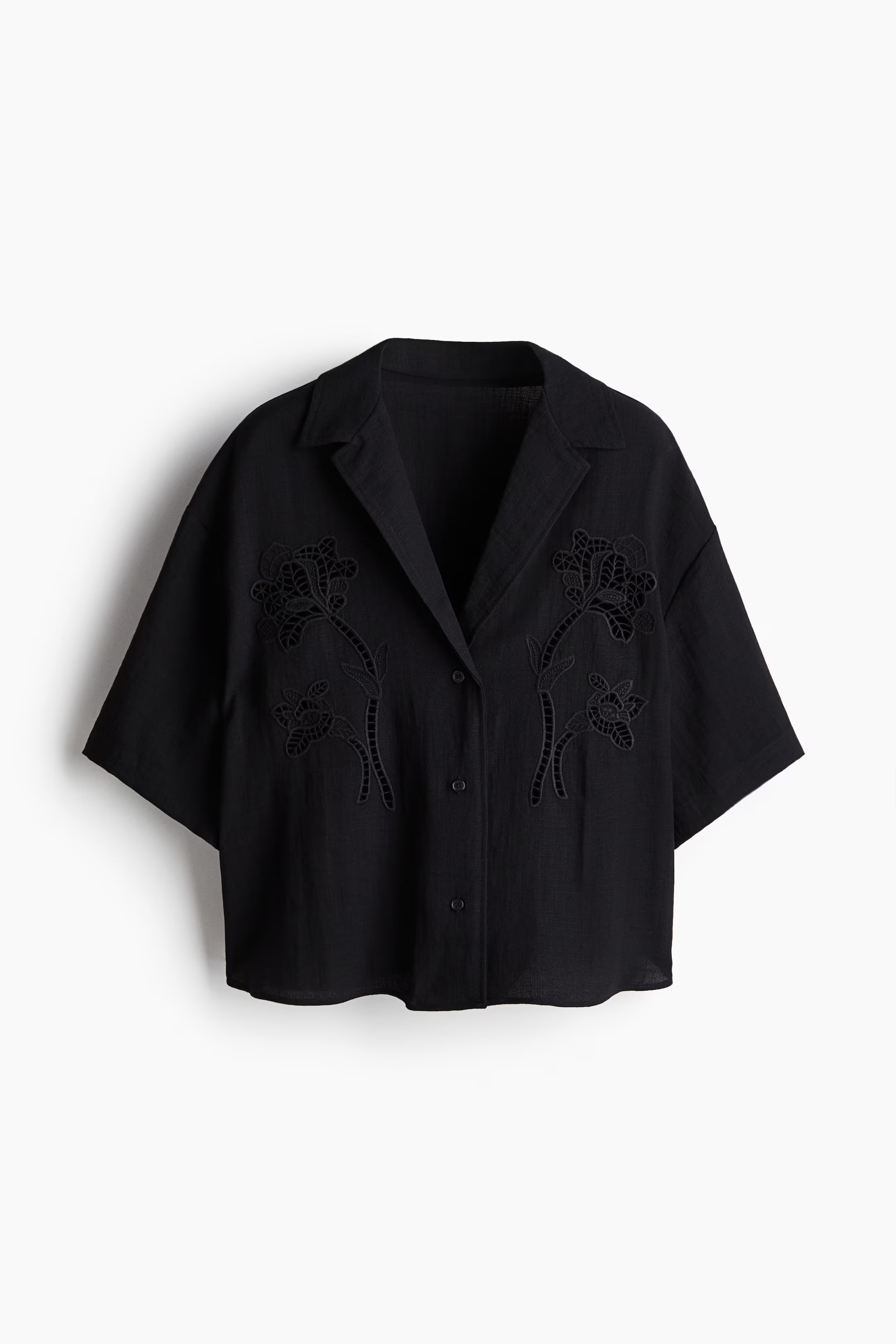 Chemise avec broderie anglaise | H&M (FR, IT, ES, PT, BE)