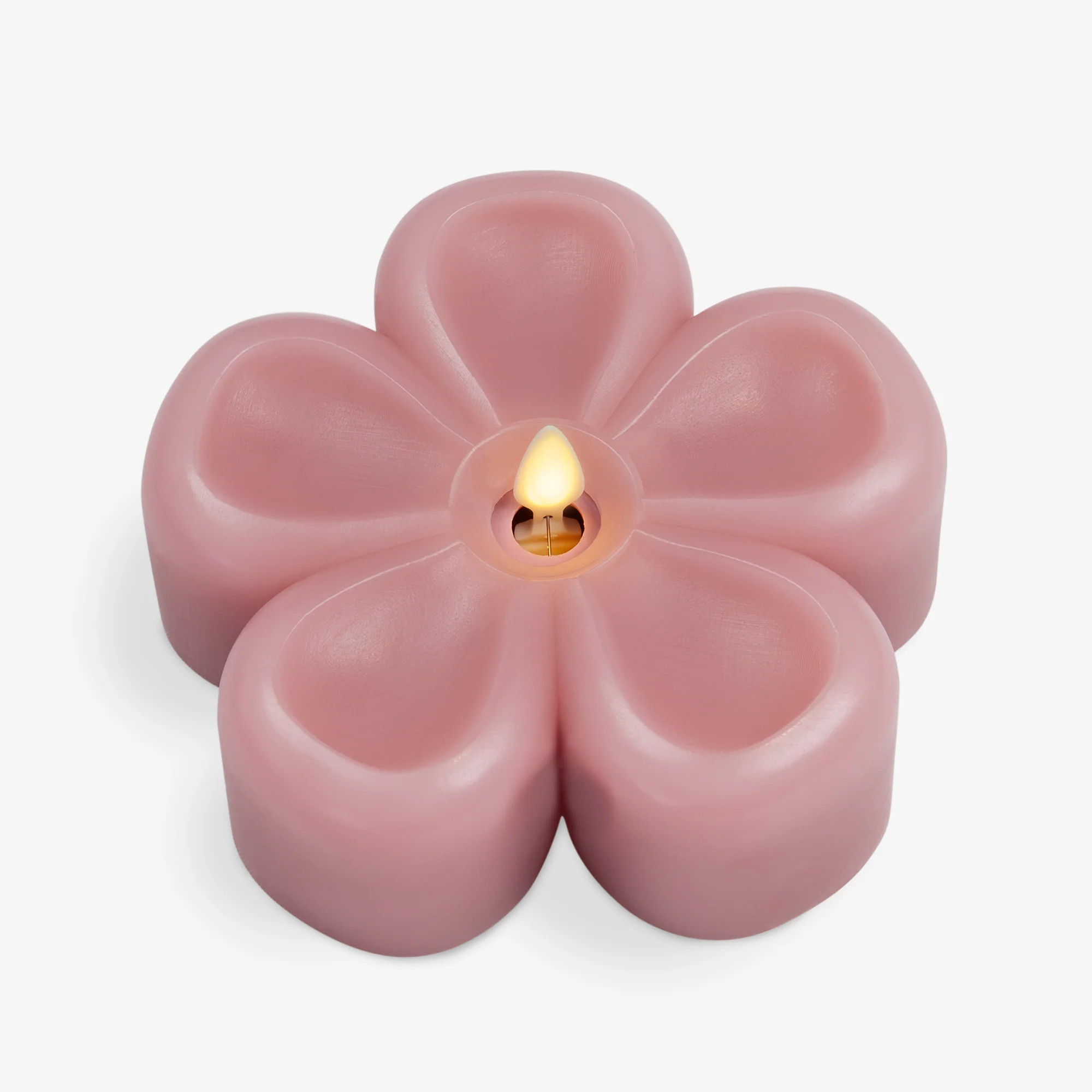 Blooming Mauve Flower Flameless Candle Tealight | Luminara
