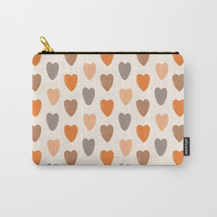 Multicolor Hearts Pattern Carry-All Pouch by rochelleraedesign | Society6