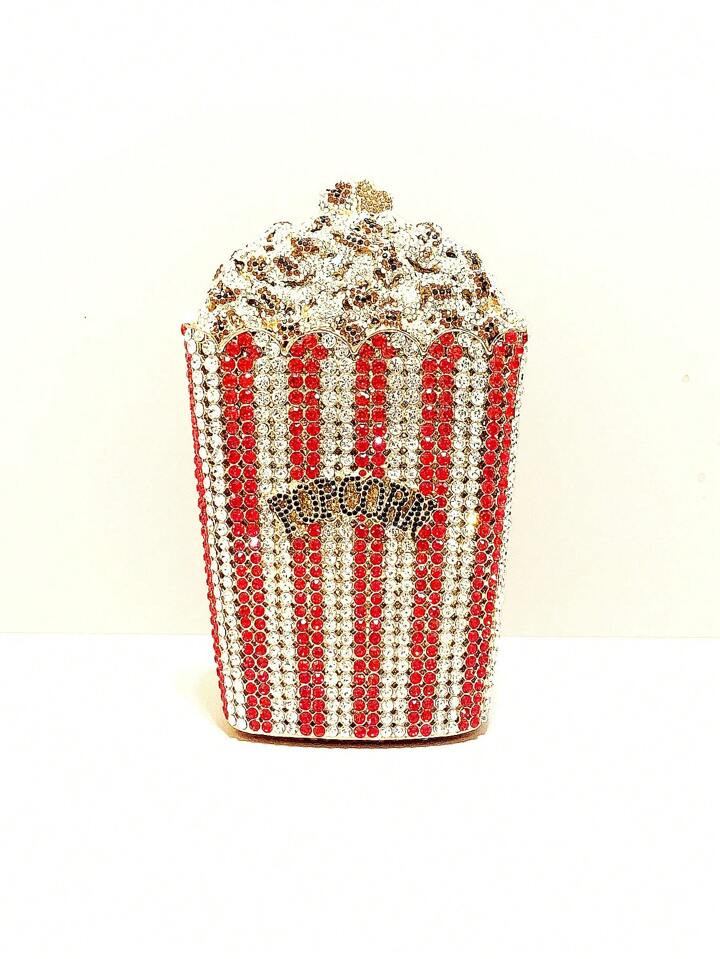 Multicolor Popcorn Crystal Clutch Bag ,Dazzling Exquisite Rhinestone Handbags Classic Rainbow Col... | SHEIN