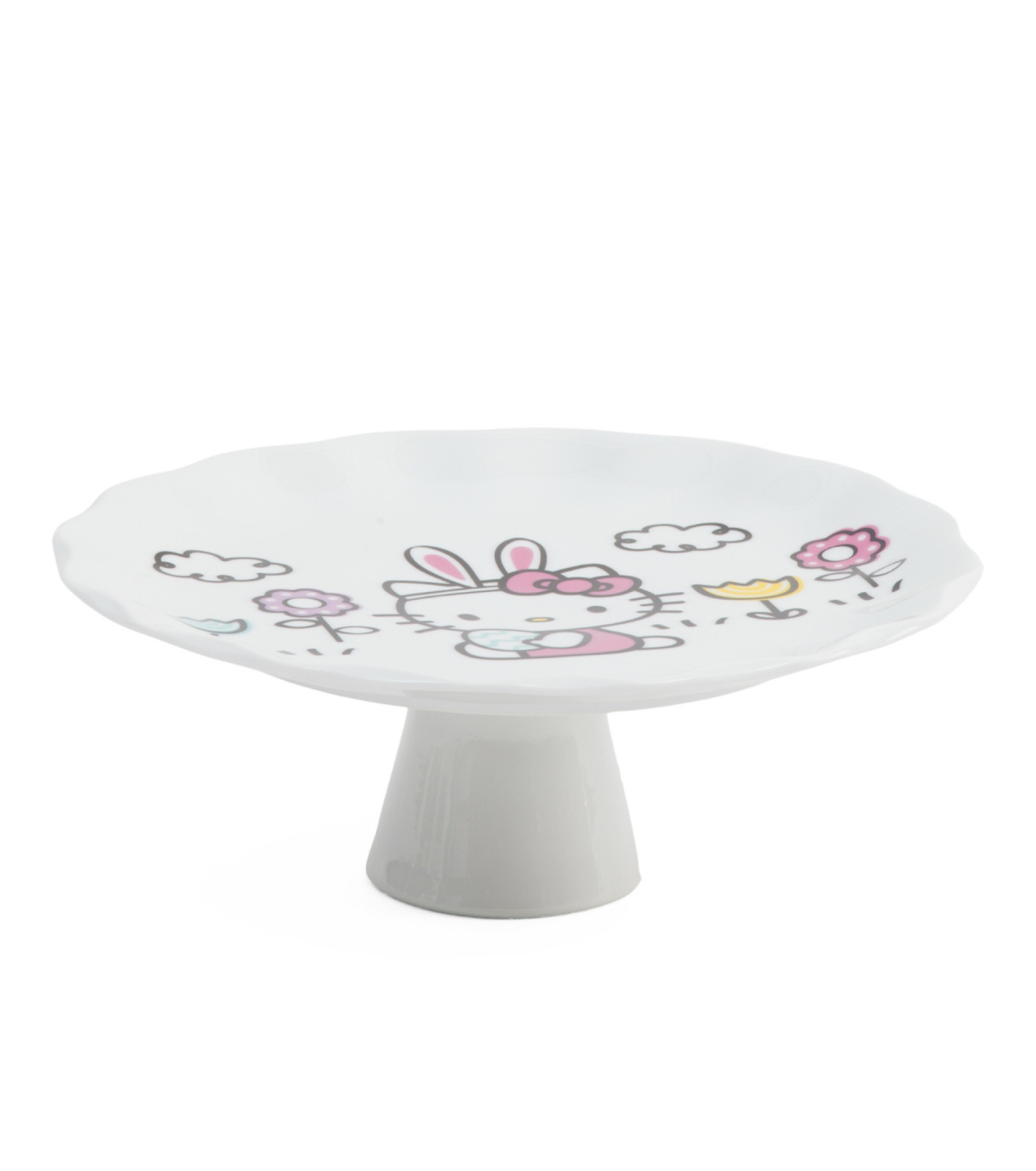 Hello Kitty Easter Bunny Scalloped Cake Stand