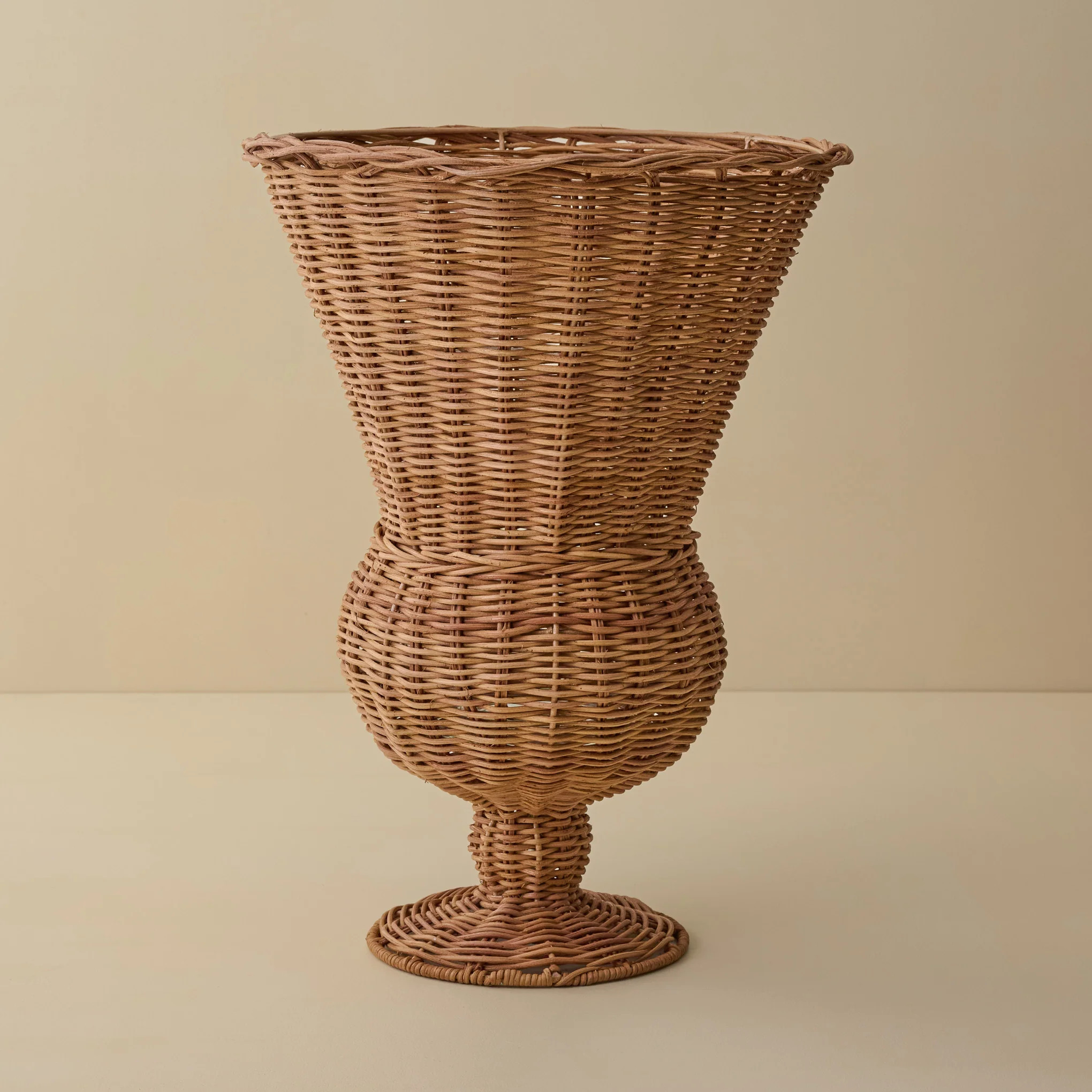 Woven Rattan Footed Vessel | Magnolia