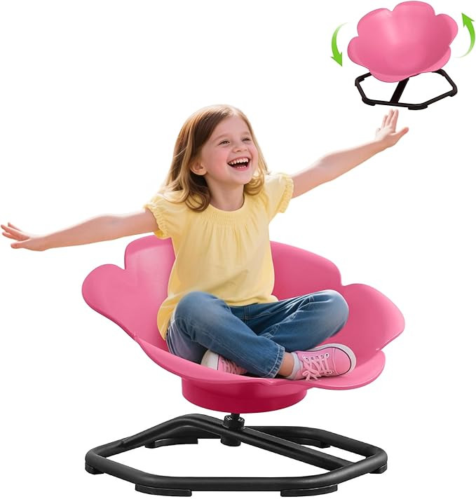 Spinning Chair for Autistic Kids, Flower-Shaped Sensory Spinning Chair for Balance & Coordination... | Amazon (US)