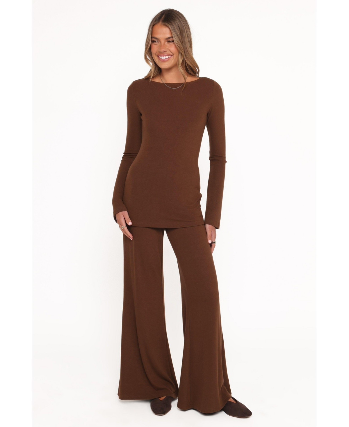 Petal and Pup Women's Selly Knitted Pant Set - Brown | Macy's