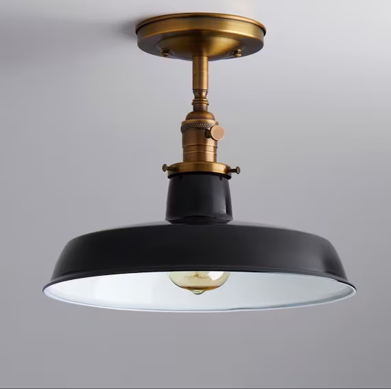 Semi Flush Benjiman Style Ceiling Light Fixture | Etsy (US)