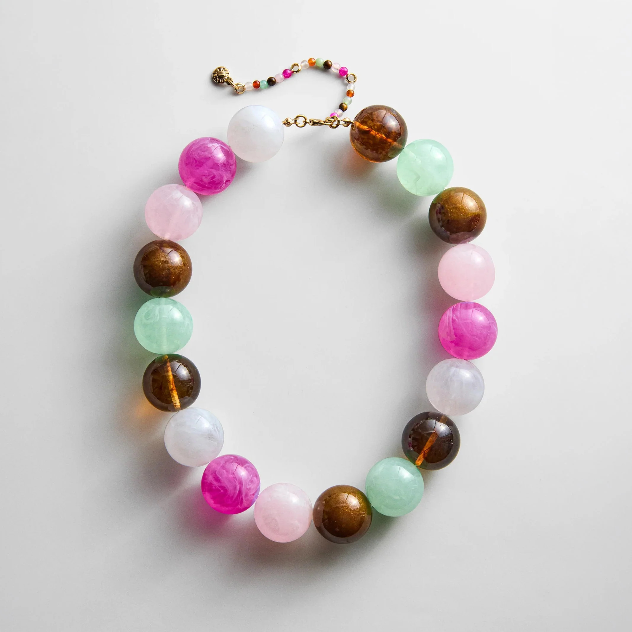 Jane Beaded Necklace - Pink Multi Bead | BaubleBar