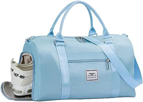 FIORETTO Womens Gym Tote Duffle Bag with Wet Pocket & Shoe Compartment, Sports Duffel Overnight W... | Amazon (US)