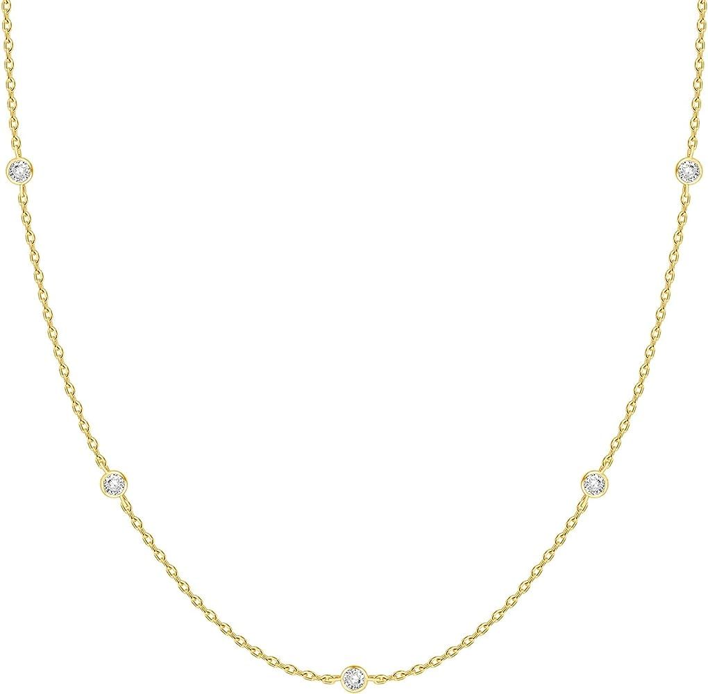 PAVOI 14K Gold Plated Dainty Layering Necklaces for Women | ... | Amazon (US)