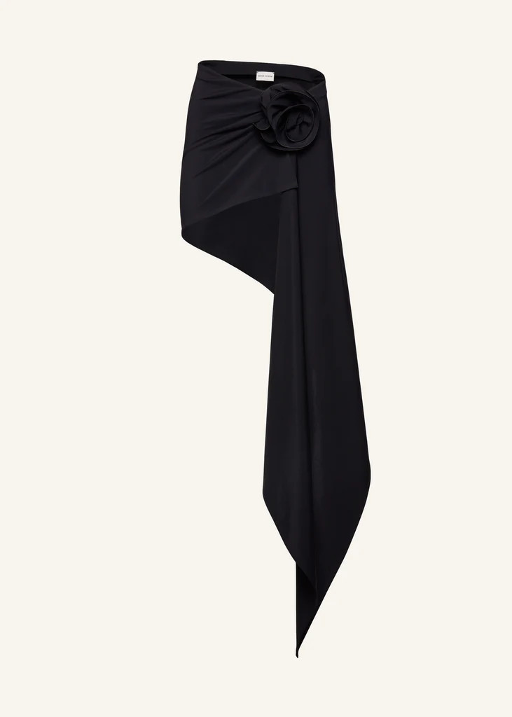 Draped Black Swim Skirt | Desordre (AU)