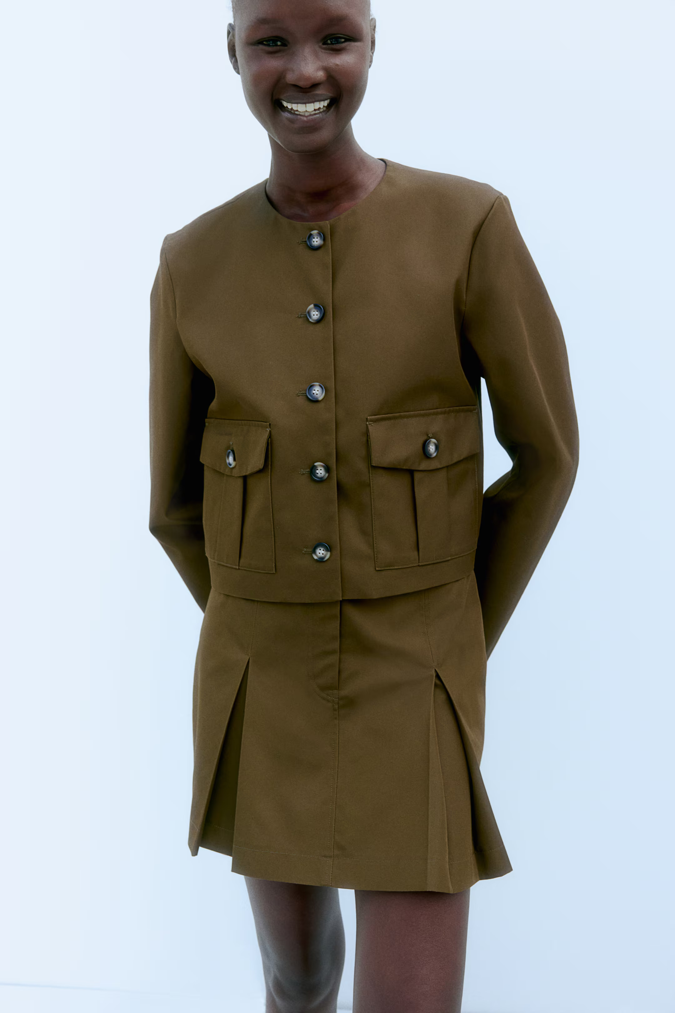 Pleated Twill Skirt | H&M (US + CA)