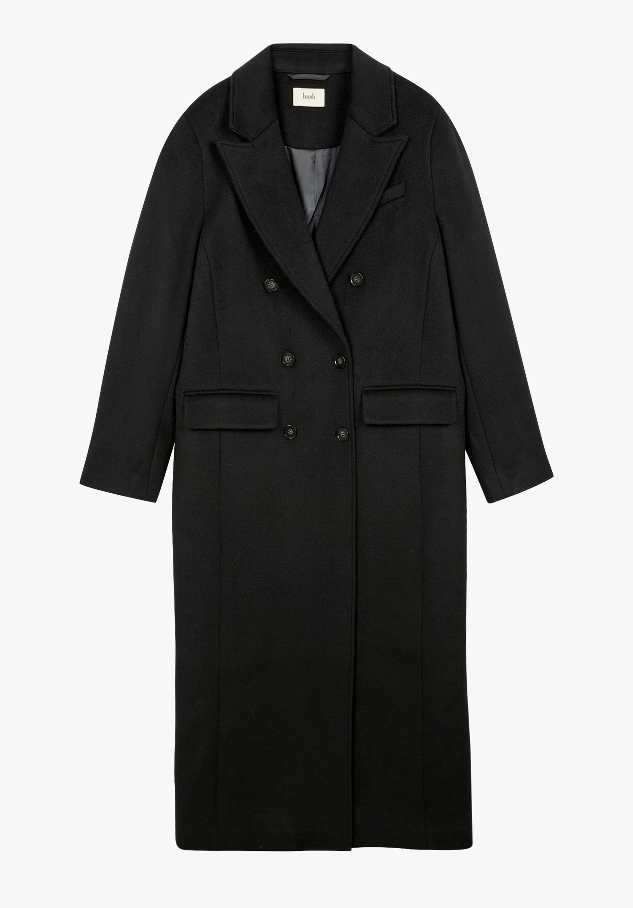 Miranda Double Breasted Wool Blend Coat | Hush UK