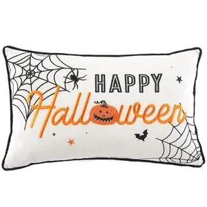 ? Happy Halloween Spider Webs & Bats Accent Toss Pillow New | Poshmark